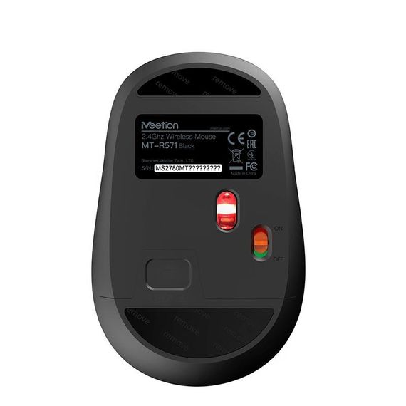 Мишка бездротова оптична MEETION R571, чорна | Зображення 3