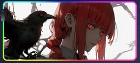 Ігрова поверхня для мишки з Аніме принтом «Людина - бензопила» LED підсвічування 800*300*4 мм 2509