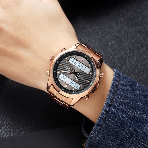Чоловічий годинник Skmei 2049RGWT Rose Gold-White | Зображення 2