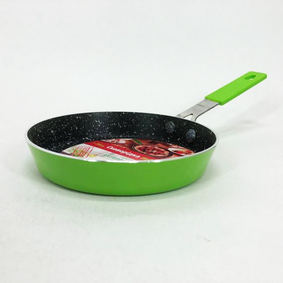 Сковорода Con Brio CB-1414, 14см, Міні, Eco Granite, сковорода зручна на кухню. Колір: зелений | Зображення 2