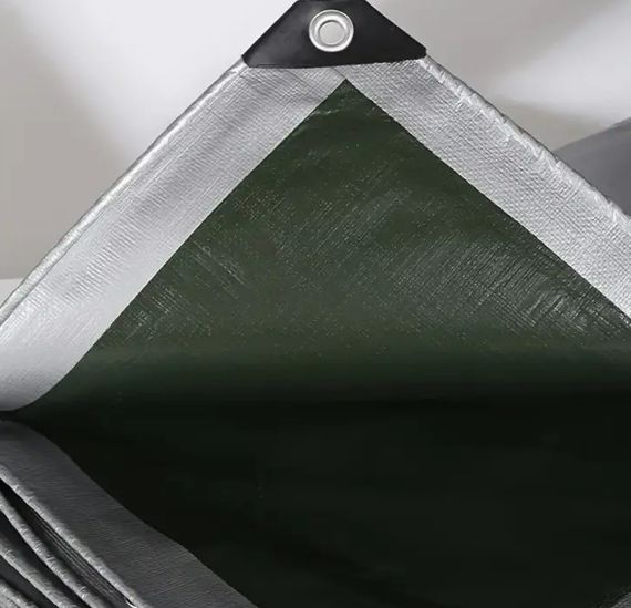 Тент тарпауліновий Shadow з металевими люверсами 150 г/м² 4 х 8 м сірий (TESH00008) | Зображення 4