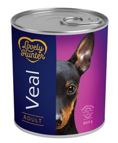 Корм Lovely Hunter Adult Veal вологий з телятиною для дорослих собак 800 гр