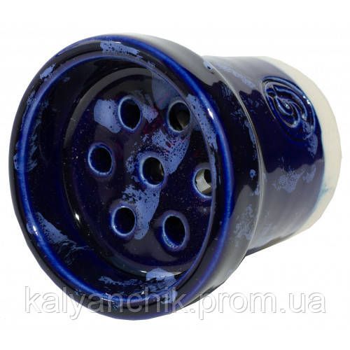 Чаша для кальяну GrynBowls Accent Glaze Кобальт | Зображення 1