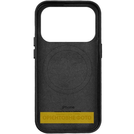Чохол шкіряний Leather Case (AA) with MagSafe and Animation для Apple iPhone 17 (6.3") Black | Зображення 1