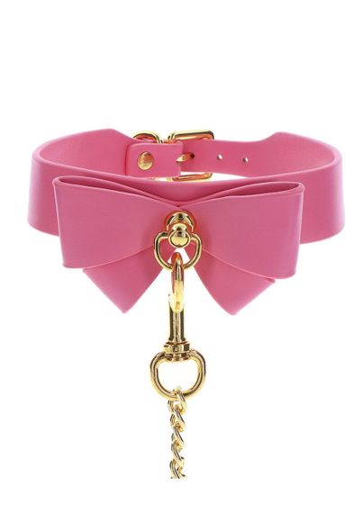 Ошейник с поводком Taboom Malibu Collar and Leash из веганской кожи, розовый Sex Aura | Зображення 8