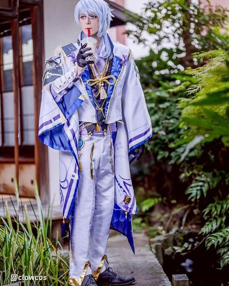 Костюм Комиссато Аято XXL косплей Геншин Импакт комплект образ Kamisato Ayato Genshin Impact на Хэллоуин аниме | Зображення 7