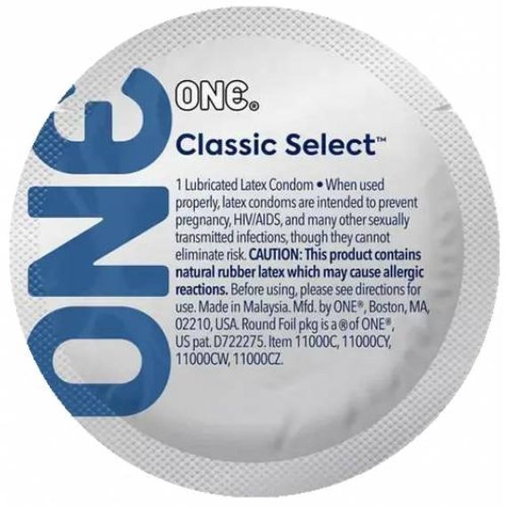 Набор классических латексных презервативов One Classic Select (цена за 5 шт.) sexstyle