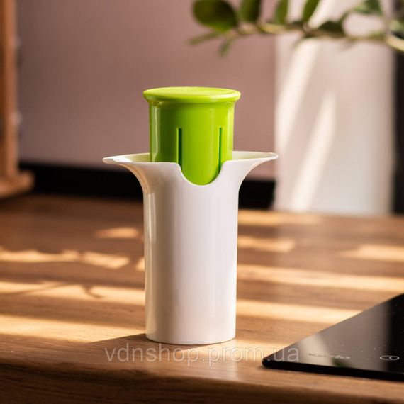 Овочерізка ручна 11×6×11 см кругла універсальна овочерізка механічна мультирізка для овочів і фруктів HP-8-72 | Зображення 7