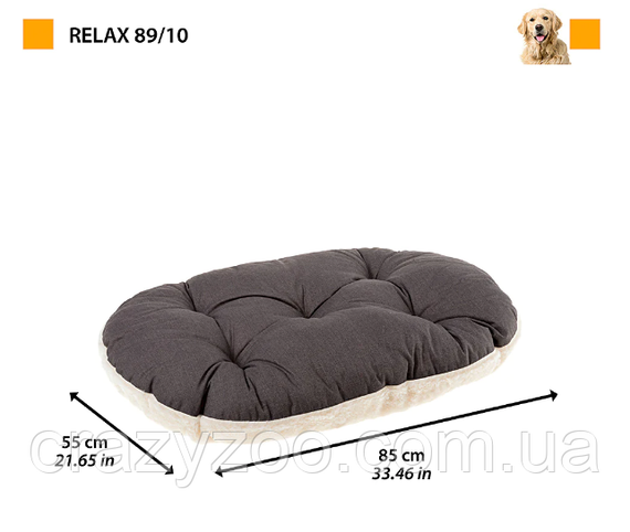 Подушка для собак та котів Ferplast Relax F 89/10 зі штучним хутром сіра 85x55 см 82089097 | Зображення 3