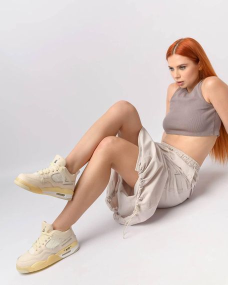 Женские кроссовки Air Jordan 4 x Off-White Sail , Вьетнам , весна/лето/осень | Зображення 7