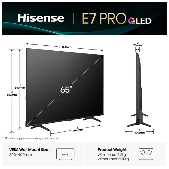 Телевизор Hisense 65E7Q PRO | Зображення 1