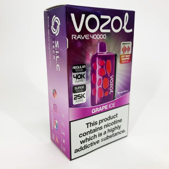 Vozol Rave 40000. Виноград (Grape Ice) | Зображення 1