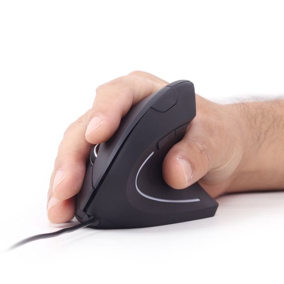 Оптична мишка Gembird MUS-ERGO-01, USB интерфейс, чорний колір | Зображення 3