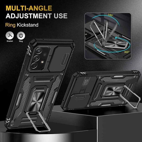 Ударостійкий чохол Camshield Army Ring для Samsung Galaxy A33 5G Чорний / Black | Зображення 1