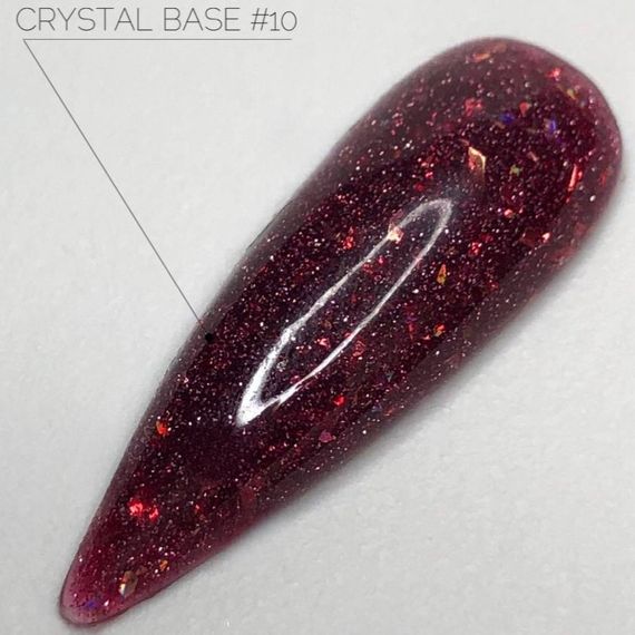 Светоотражающая база Crooz Crystal Base №10 (малиново-бордовая с блеском) 8мл | Зображення 3