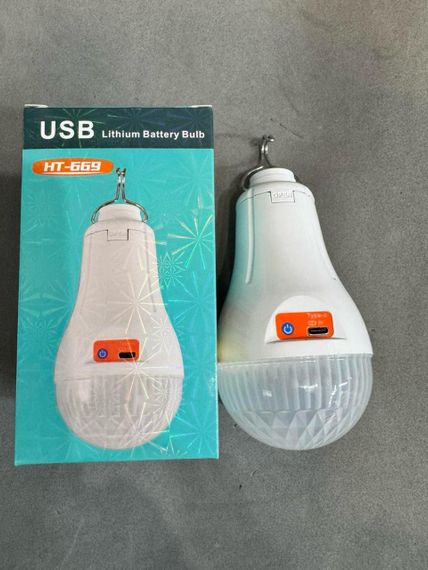 Світлодіодна акумуляторна лампа USB HT-669 з USB Type-C акумуляторним живленням і металевим гачком 30 Вт Білий | Зображення 5