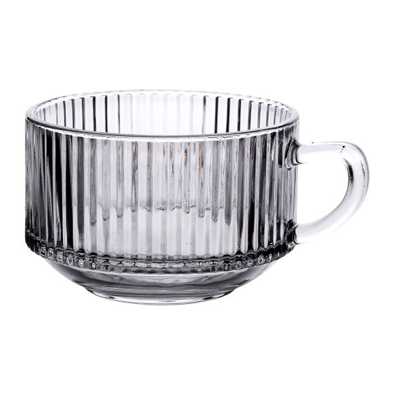 Набор чашек стеклянных прозрачных 2 шт 450 мл для горячих напитков | Зображення 2