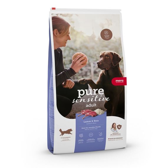 Корм Mera Pure Sensitive Dog Adult Lamm & Reis сухий з ягнятиною для дорослих собак усіх порід 12.5 кг