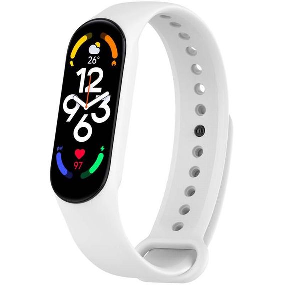 Силіконовий ремінець для Xiaomi Mi Band 7/6/5/4/3 Білий / White