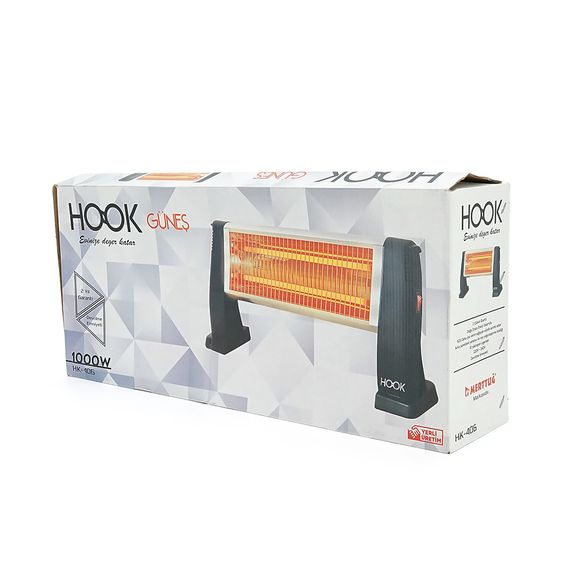 Інфрачервоний обігрівач HOOK H-406, 1000Вт, 2 режими 500/1000Вт, 550x250x120mm | Зображення 2