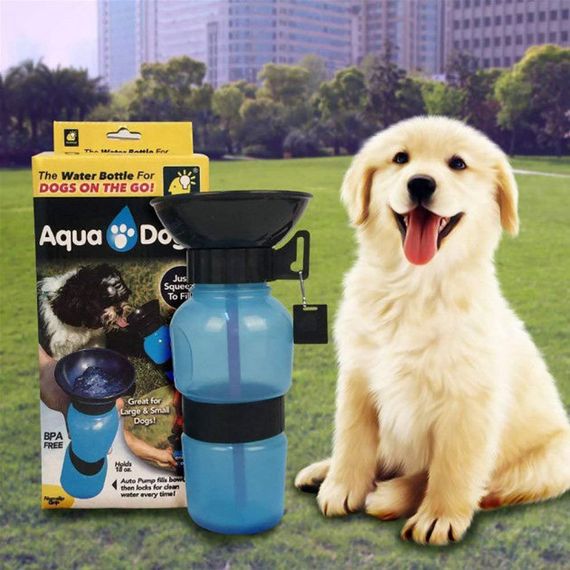 Поилка для собак дорожная переносная Aqua Dog 537 мл портативная бутылка для крупных и мелких собак FS-97 YU-14 | Зображення 9
