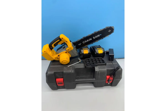 Акумуляторна ланцюгова пилка Electric SAW 16 дюймів у валізі + 2 акумулятори потужна електропилка ND-16 | Зображення 1