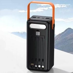 Power Bank с солнечной панелью и проводами 180000 YM-641 CX Черный