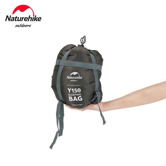 Спальник з капюшоном та закругленим дном Naturehike Y150 NH21MSD08 лівий, темно-блакитний | Зображення 2