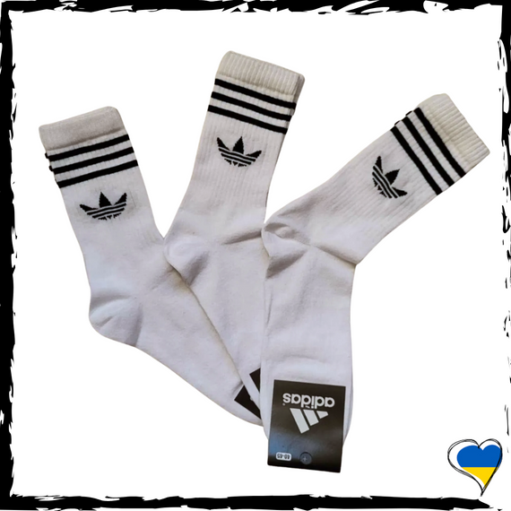 Шкарпетки Adidas високі. Носки адідас. Адідас шкарпетки 41-45р | Зображення 1