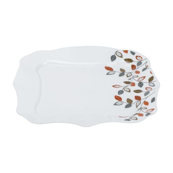 Столовый сервиз фарфоровых квадратных тарелок на 6 персон 24 предмета белый HP23405 | Зображення 8