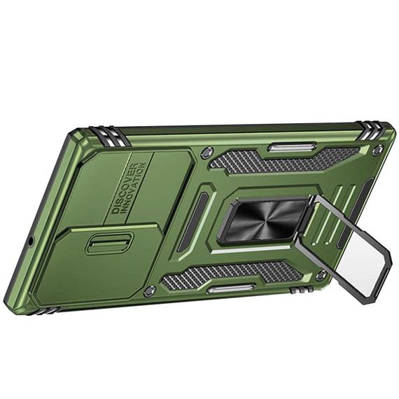 Ударостійкий чохол Camshield Army Ring для Samsung Galaxy S24 Ultra Оливковий / Army Green | Зображення 2
