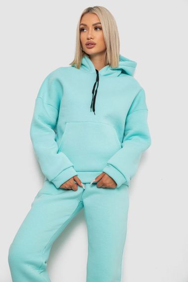 Спортивный костюм женский на флисе, цвет мятный, 238R5726 | Зображення 1