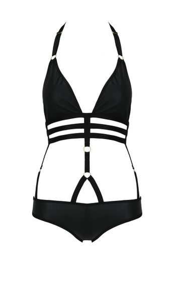 Боді зі стреп ремінцями LAMIS BODY black S/M - Passion Sex Aura | Зображення 2