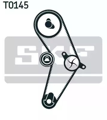 Водяний насос + комплект ГРМ JEEP RENEGADE, CHRYSLER DELTA, OPEL COMBO, SKF (VKMC022043) | Зображення 1