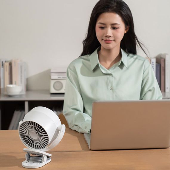 Настільний вентилятор F7 з затискачем 4000mAh White | Зображення 2