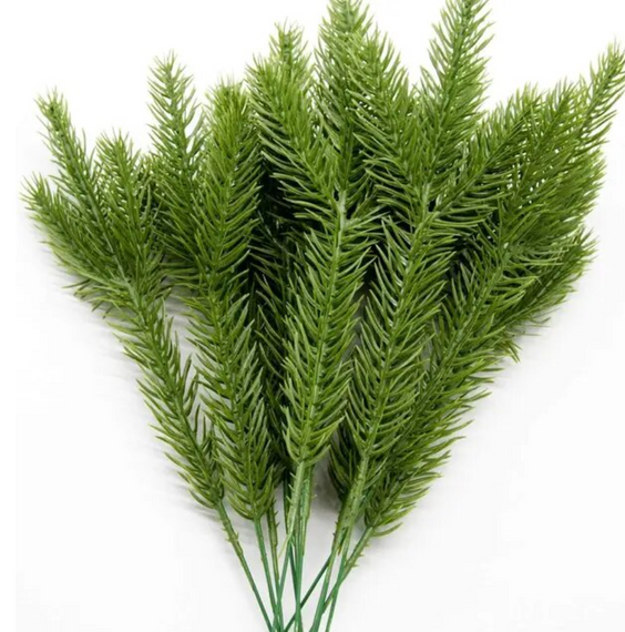 Гілки соснових голок, різдвяні прикраси, штучні рослини, Різдвяна вечірка, зроби сам