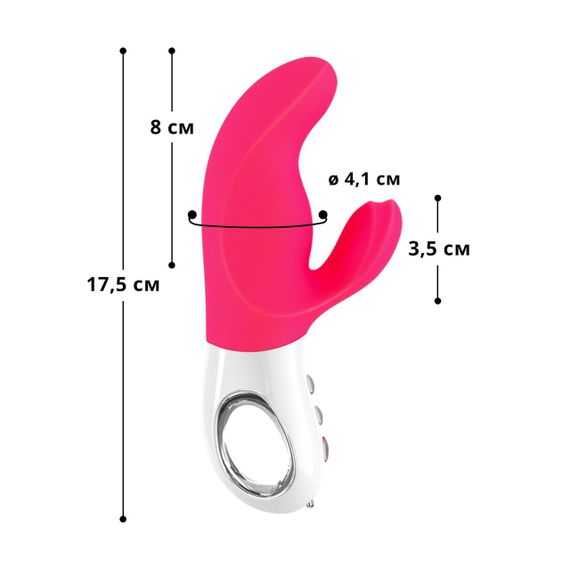 Вібратор-кролик Fun Factory MISS BI pink/white, 2 незалежні мотори, діаметр 4,2 см Sex Aura | Зображення 1