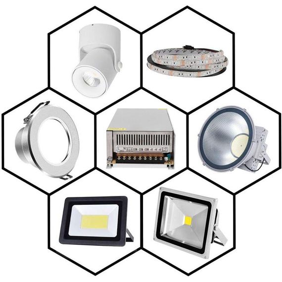 Імпульсний блок живлення з вентилятором 12V / 50A, 600Вт / Мережевий адаптер для світлодіодної стрічки | Зображення 1