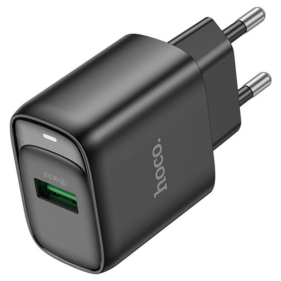 МЗП Hoco C140A Smart QC3.0 18W (1USB-A) Black | Зображення 1