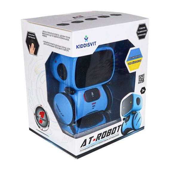 Детская игрушка "Интерактивный робот" AT001-05-UKR синий, с голосовым управлением | Зображення 2