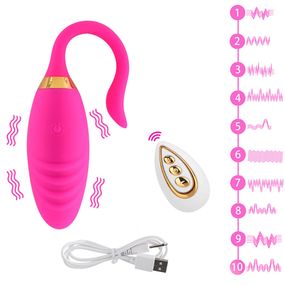 Вібро яйце з пультом Віброяйце Малиновий B24-2