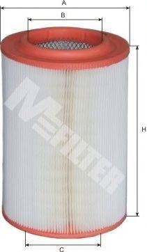 Фільтр повітряний VW T4 (вир-во M-filter) MFILTER A266 на VW TRANSPORTER / CARAVELLE Mk IV автобус (70XB, 70XC, 7DB, 7DW)