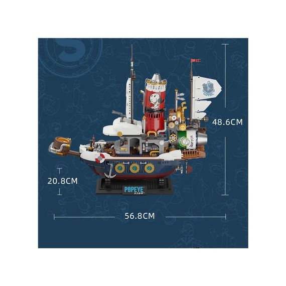Конструктор Pantasy Popeye Пароплав у пошуках скарбів (86402) | Зображення 6