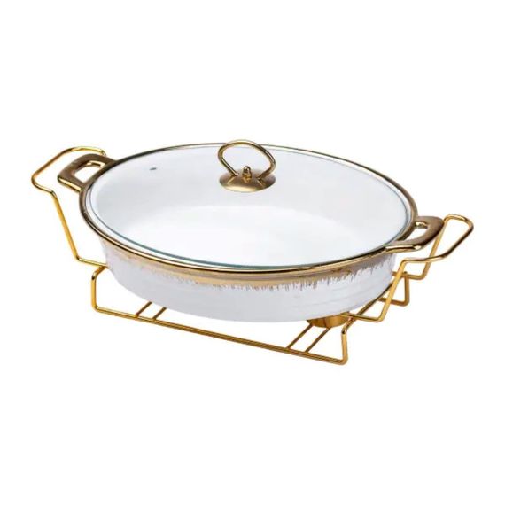 Настільна мармітниця 41х25х15.5 см марміт керамічний для других страв 2 л | Зображення 2