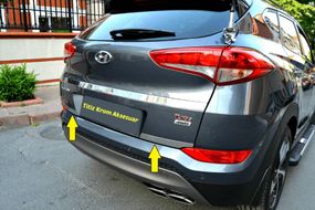 Накладка на кант багажника (2 частини, нерж) для Hyundai Tucson TL 2016-2021рр