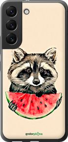Чохол на Samsung Galaxy S22 Єнотик з кавуном "4605u-2494-2448"