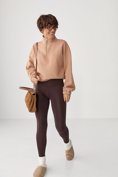 Утеплені еластичні лосини Oysho - коричневий цвет, XL (є розміри) | Зображення 2