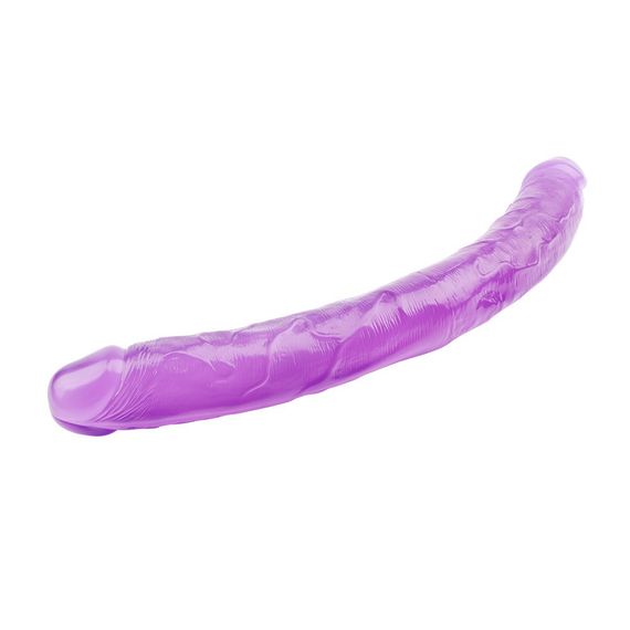 Фалоімітатор двосторонній фіолетовий Chisa Hi-Rubber 46 см *4,7 см Sex Aura | Зображення 3
