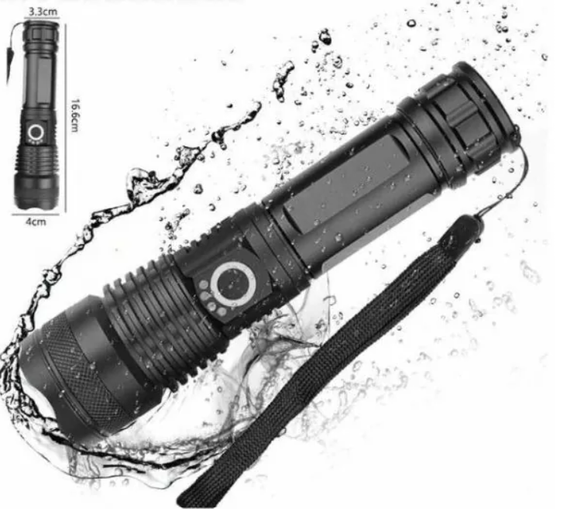 Тактический светодиодный сверхмощный фонарь P55-HP50 CREE XHP50 с microusb ручной аккумуляторный | Зображення 1