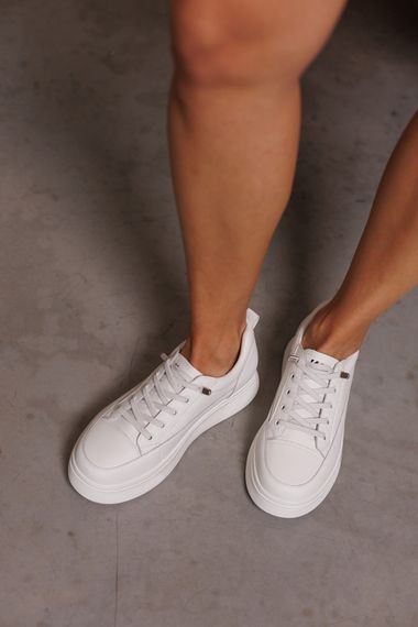 Кеди жіночі шкіряні 591724 Білі 36 37 38 39 40 | Зображення 9